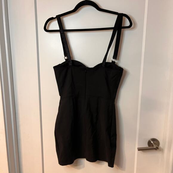 Superdown Black Corset Bodycon Adjustable Straps Mini Dress Size Small - Picture 3 of 10